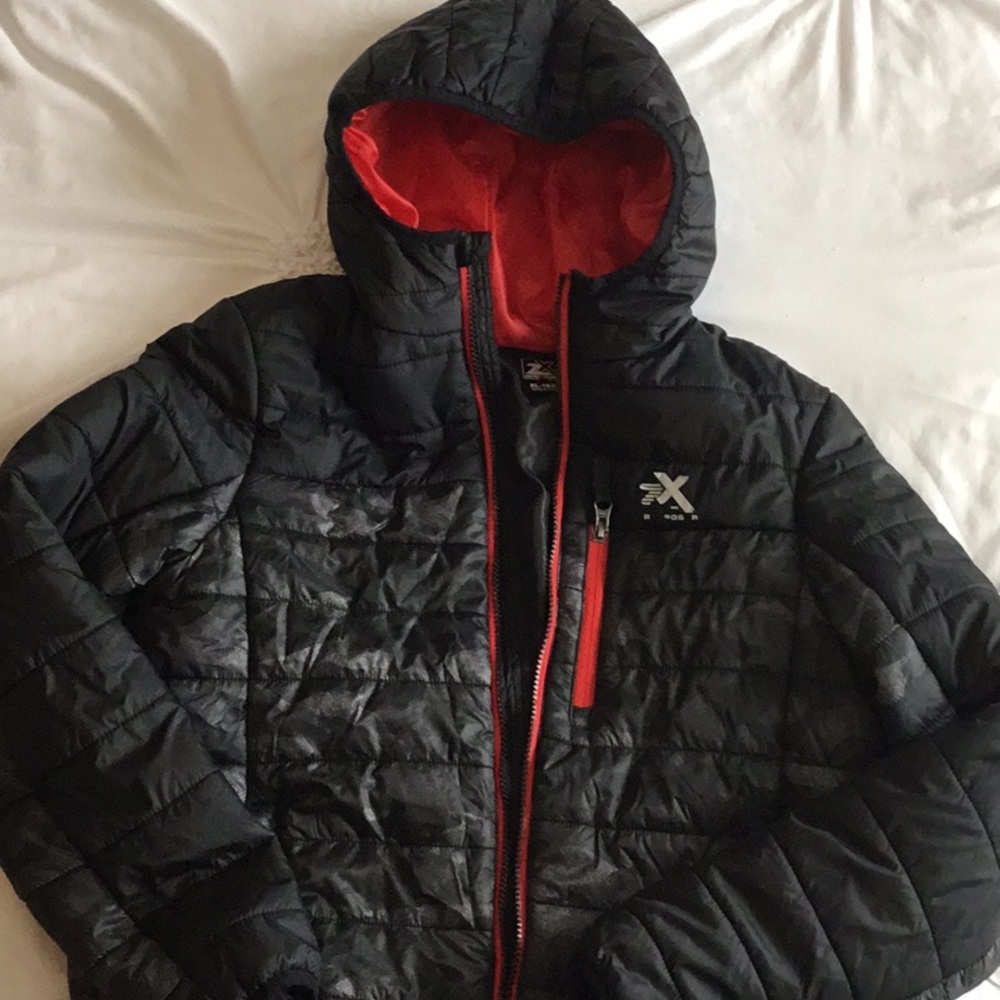 Zero xposur puff jacket black camo